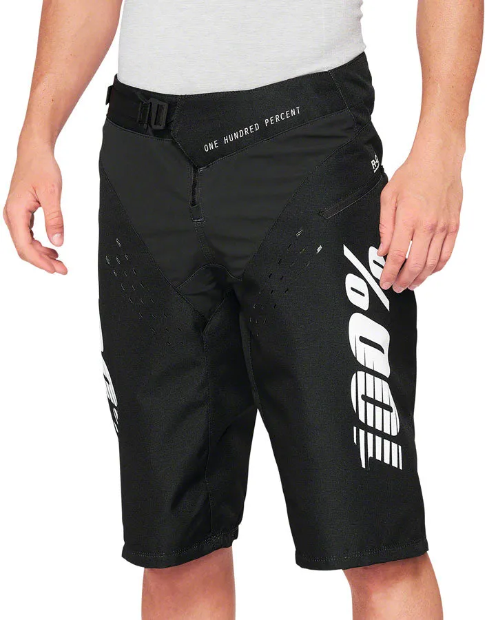 100% R-Core Shorts - Black, Men's, Size 36 Fade Resistant Sublimated Graphics