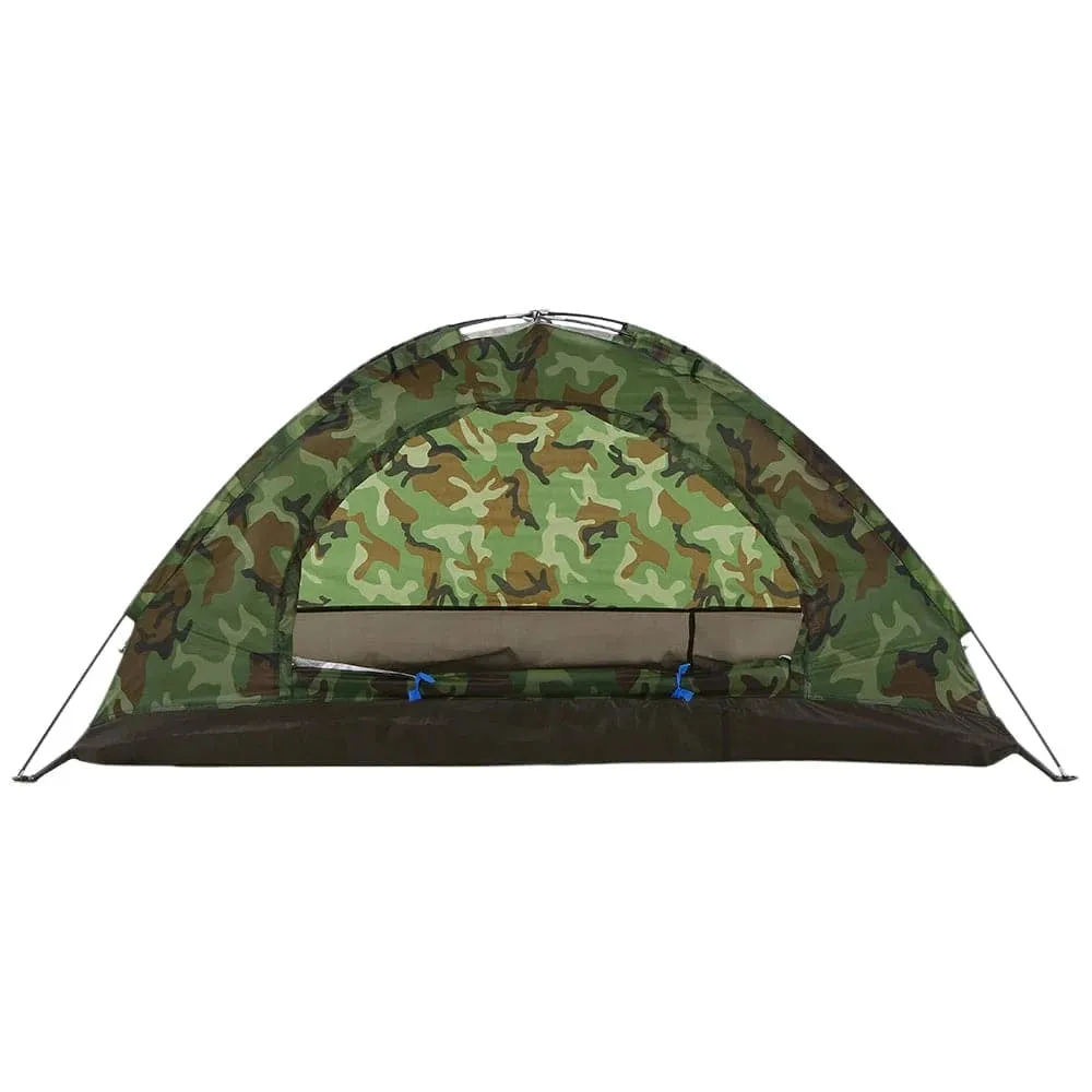 1/2 Person Camping Tent Beach Tent Single Layer Tent Portable Camouflage Polyester PU1000mm Camping Hiking Outdoor Tent