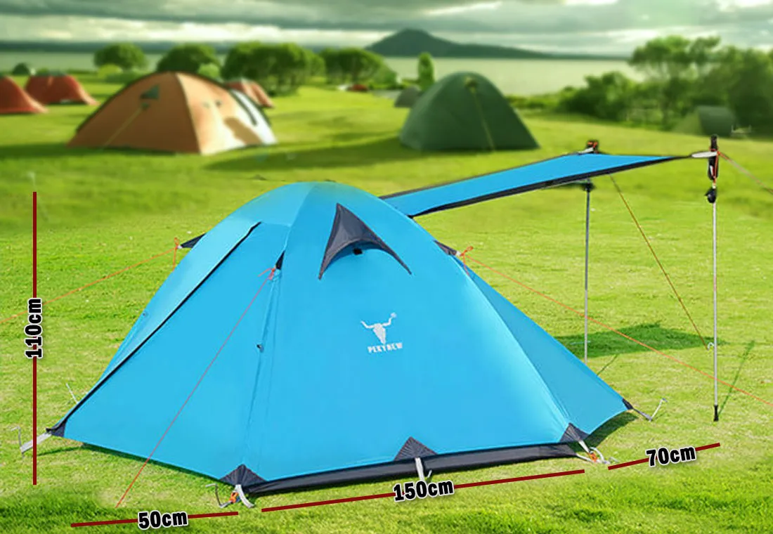 2 Person Portable Outdoor Lightweight Cycling Hiking Backpacking Camping Waterproof Tent