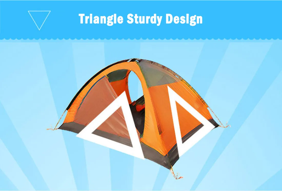 2 Person Portable Outdoor Lightweight Cycling Hiking Backpacking Camping Waterproof Tent