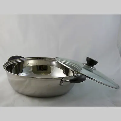 32CM Stainless Steel Pot With Lid - For Induction/Heater/Gas/Electrical Stove