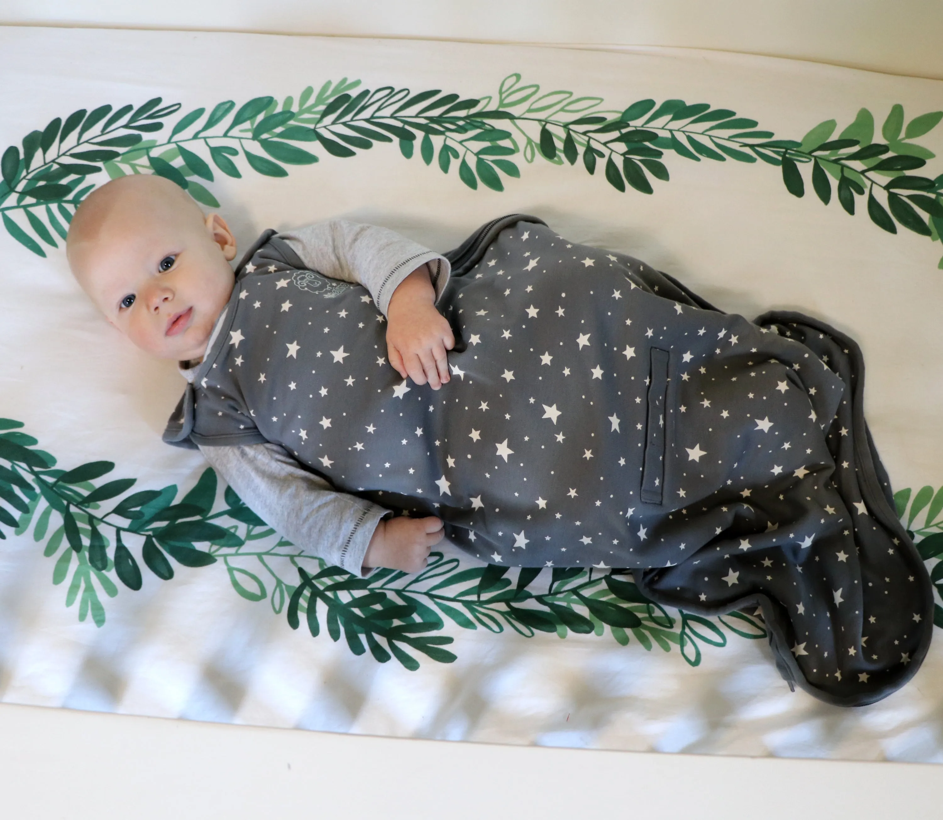 4 Season® Ultimate Baby Sleep Bag, Merino Wool & Organic Cotton, Star Gray