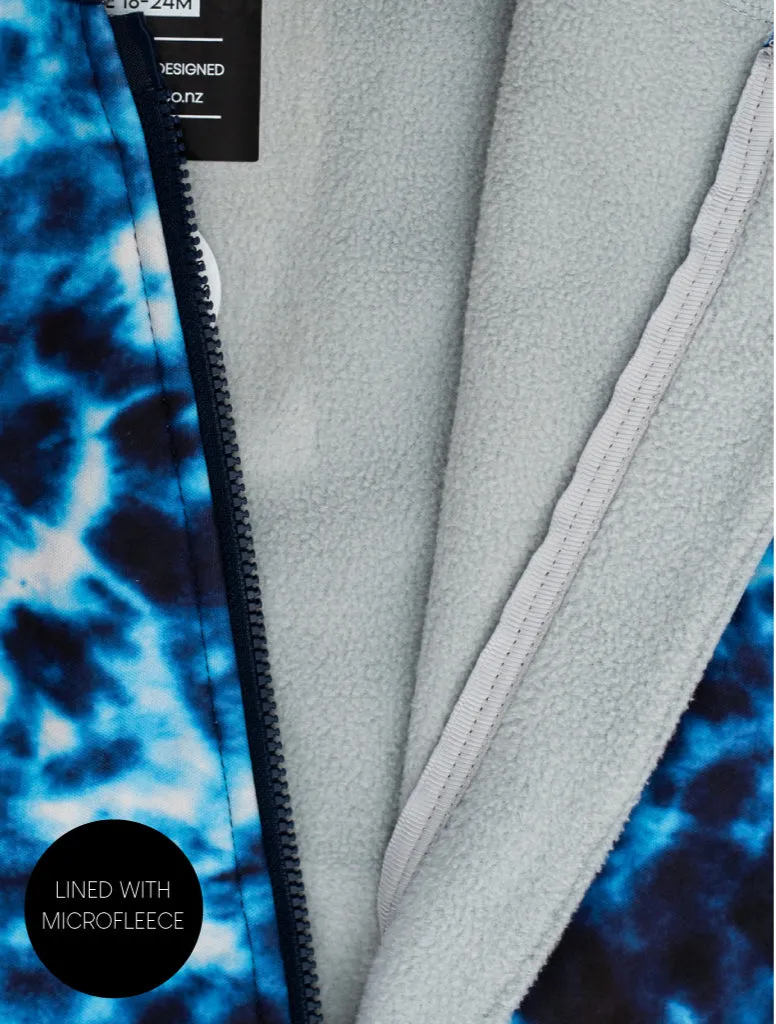 All-Weather Hoodie - Blue Tie Dye | Ladies