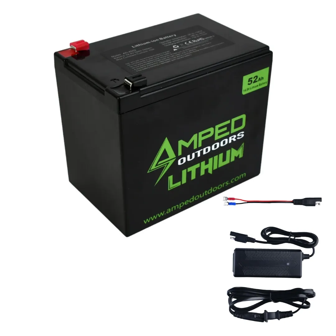 Amped Outdoors (LiFePO4) Lithium Batteries - Battery w/Charger