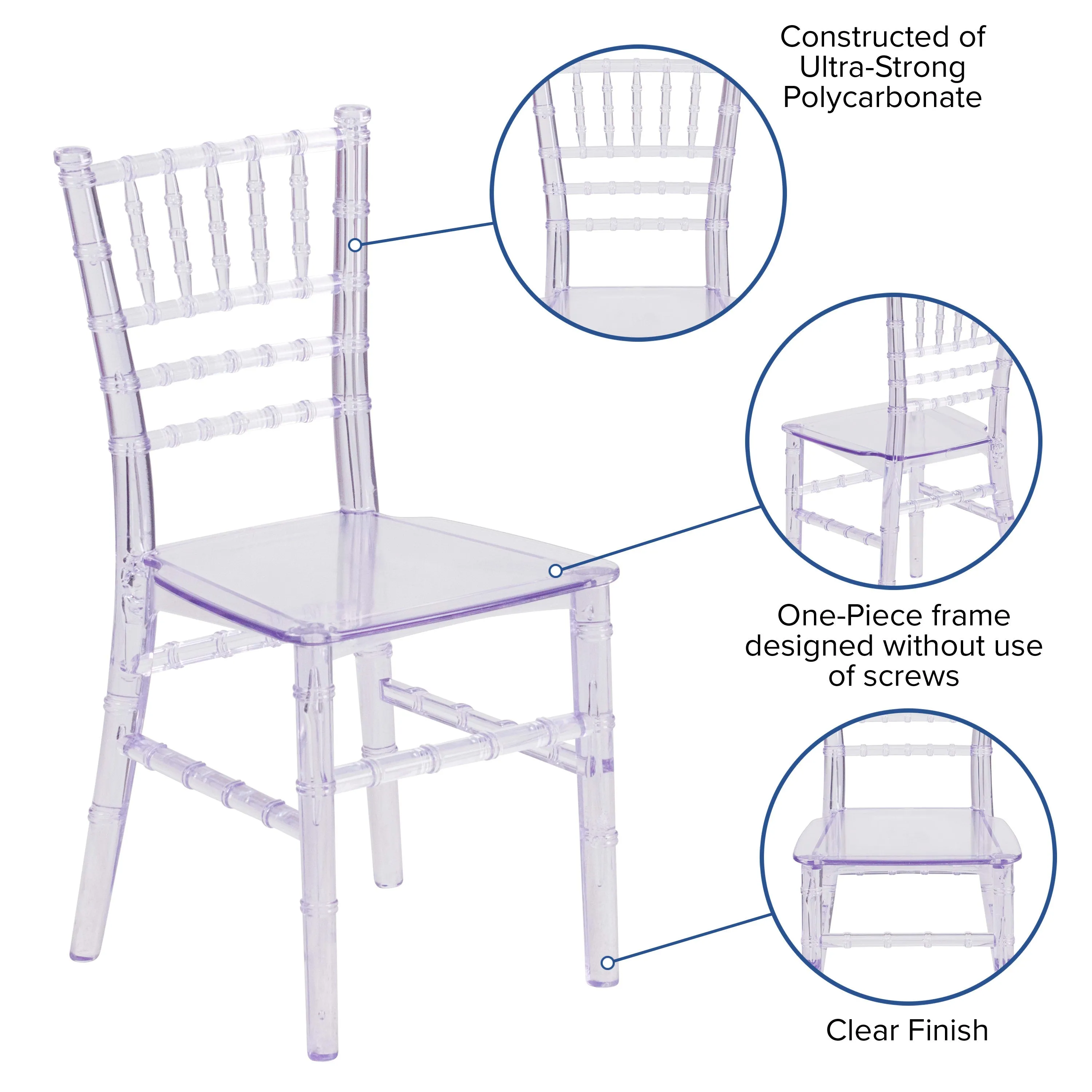 Child’s Resin Party and Event Chiavari Chair for Commercial & Residential Use