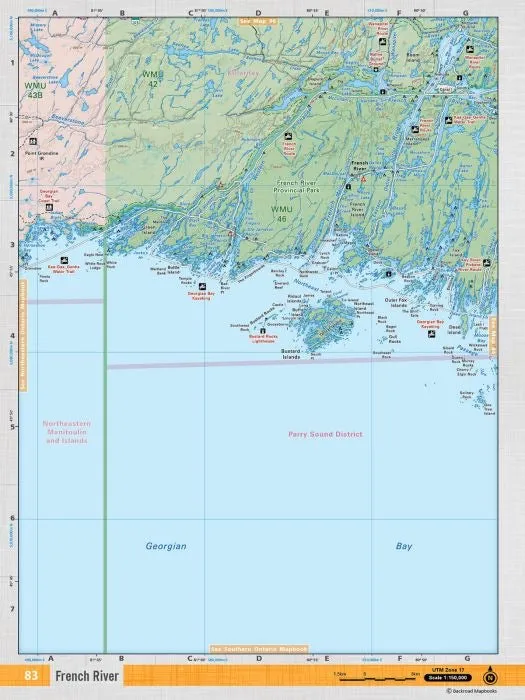 French River Adventure Map | CCON83 | Backroad Mapbooks