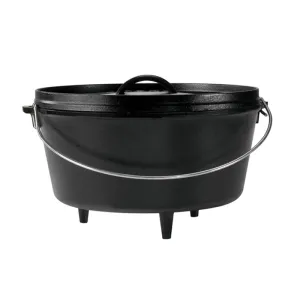 Lodge 12 Inch / 8 Quart Camp Dutch Oven, 5 Inch Depth