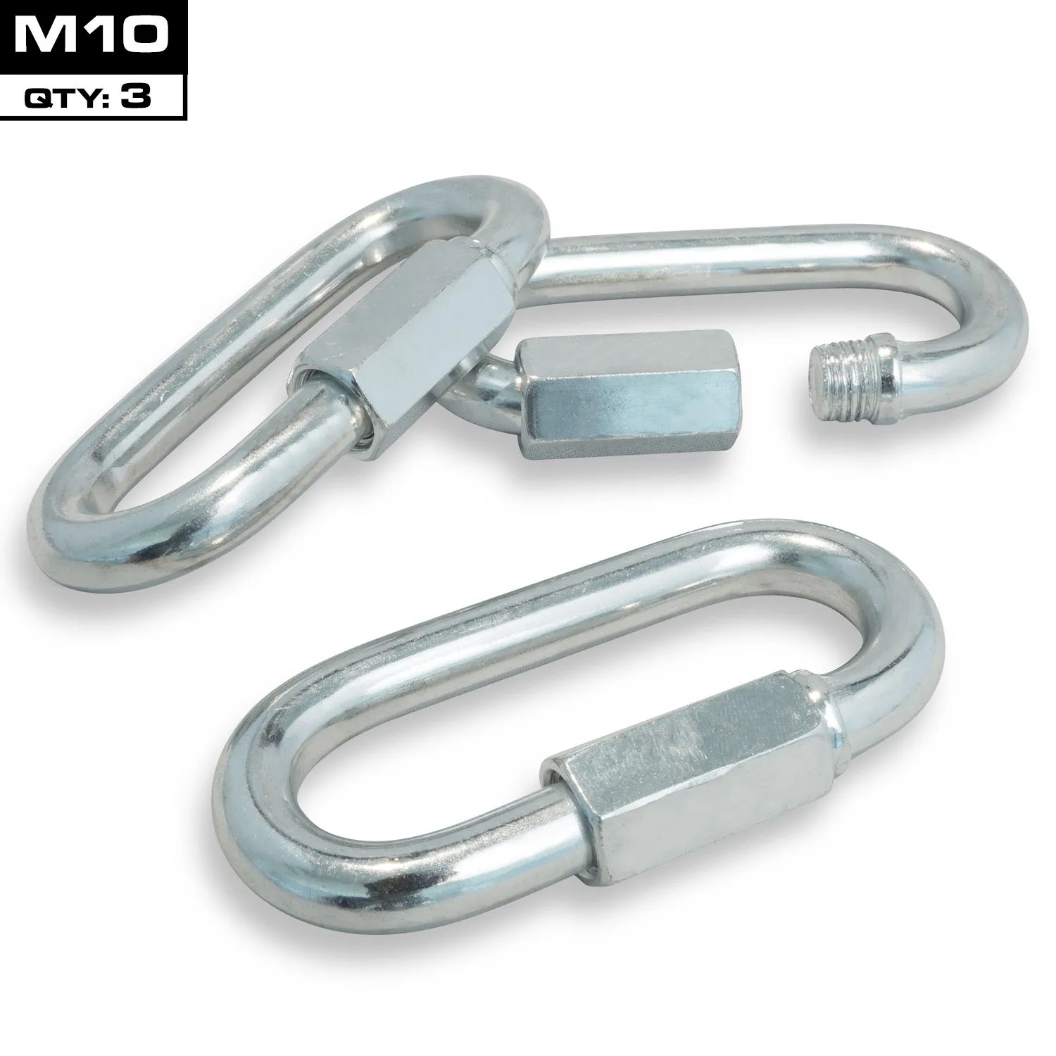 Meister Quick Link Screwlock Carabiners - M10 x 3 Pack