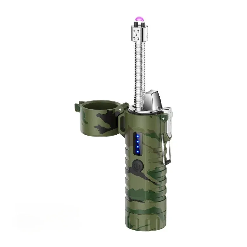 Metal Windproof Heavy Duty Waterproof Flashlight Lighter