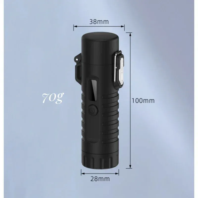 Metal Windproof Heavy Duty Waterproof Flashlight Lighter