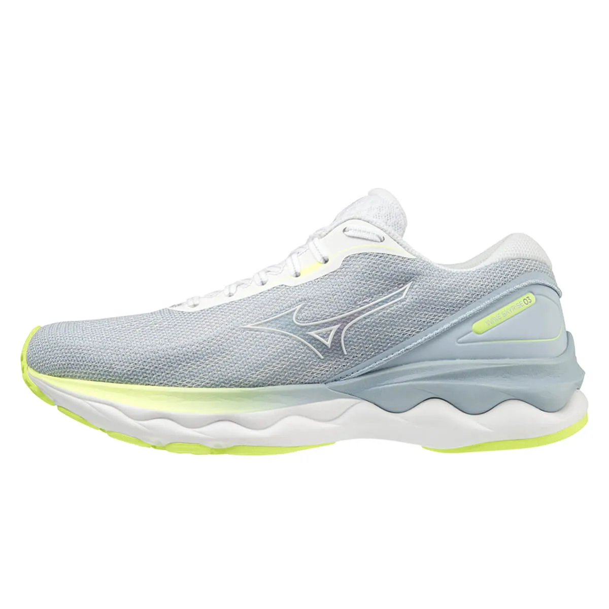 Mizuno Wave Skyrise 3 Womens | White/white/neolime