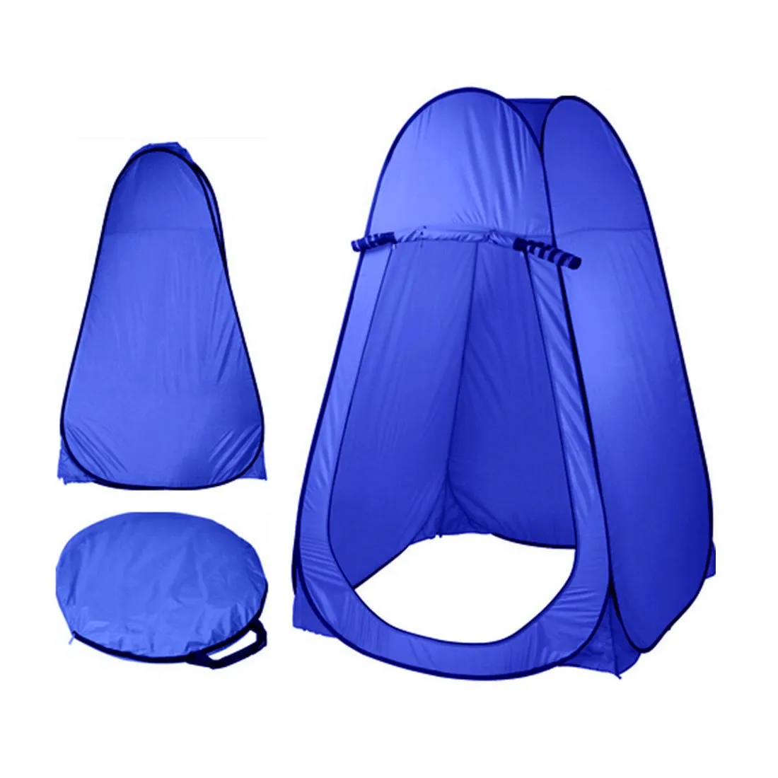 Pop Up  Portable Privacy Shower room Tent &20L Outdoor Camping Water Bag Camp Set - blue